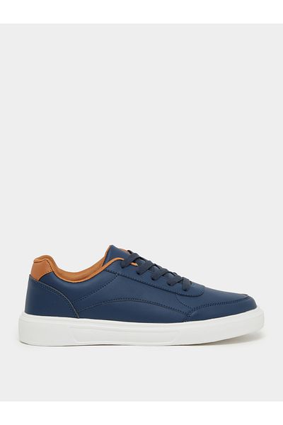 Styli Low Heel Platform Sole Lace Up Sneakers