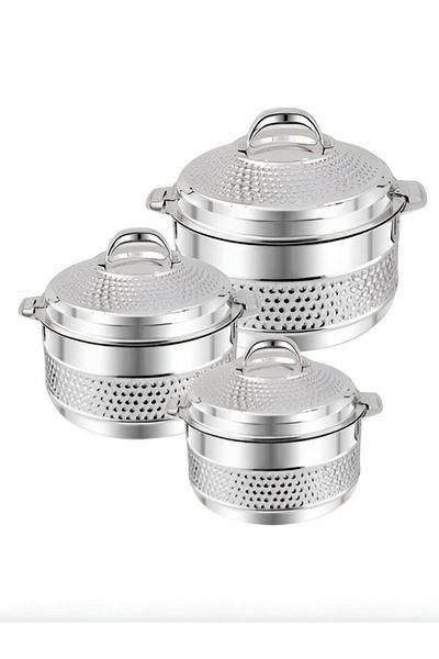 rexa 3-Piece Stainless Steel Hotpot Set