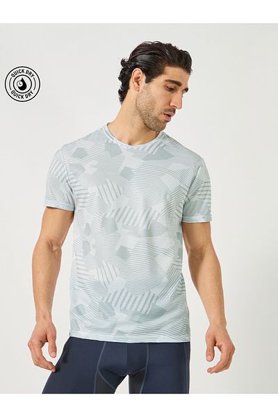 Styli All-Over Print Round Neck Training T-Shirt