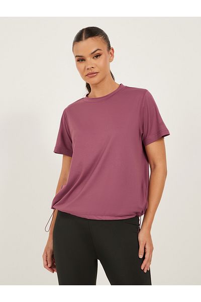 Styli Loose Fit Solid Activewear T-Shirt