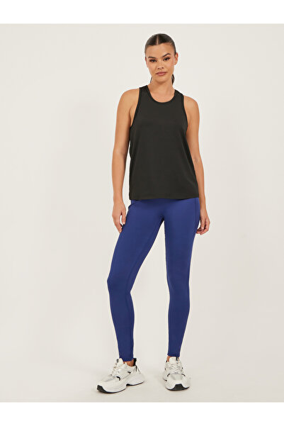 Styli Black Solid Activewear Tank Top