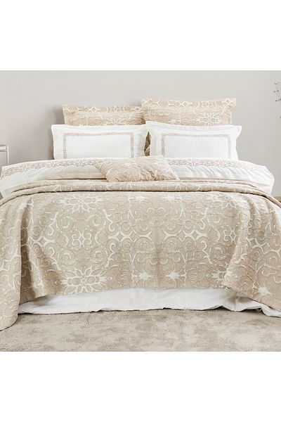 Schafer Home Amara Bedspread Duvet Cover Set 8 Pieces-Beige