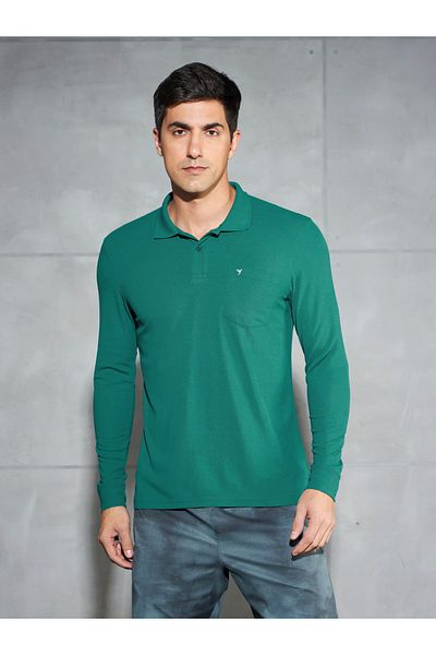 Technosport By Styli Solid Polo T-Shirt with Pocket Detail