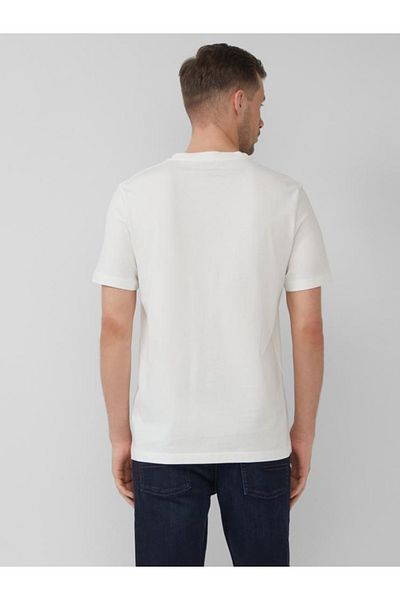 s.Oliver Tricou bărbătesc cu imprimeu logo, bumbac, croială regulată