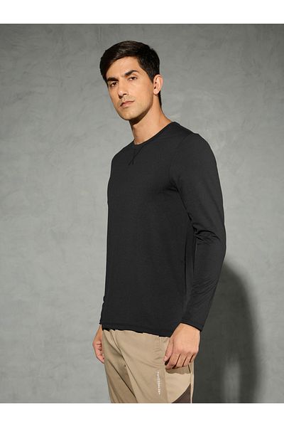 Technosport By Styli Solid Long Sleeves Regular Fit T-Shirt