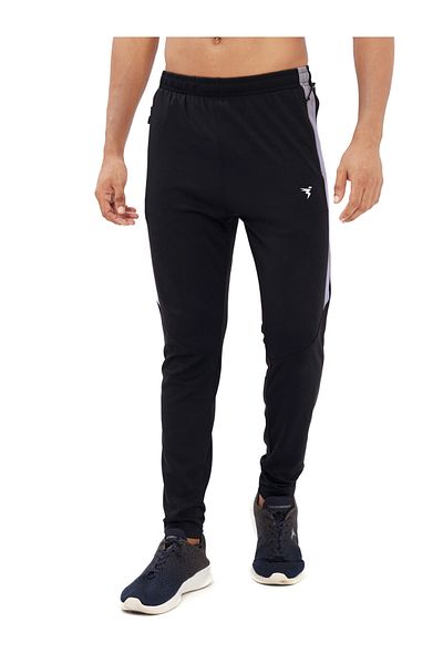 Technosport By Styli Men Solid Slim Fit Track Pants with TECHNO DRY