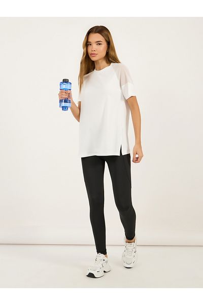 Styli Back Vertical Slogan Letter Drag Short Sleeves Top