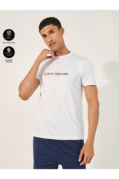 Styli Slogan Print Short Sleeve Running T-Shirt