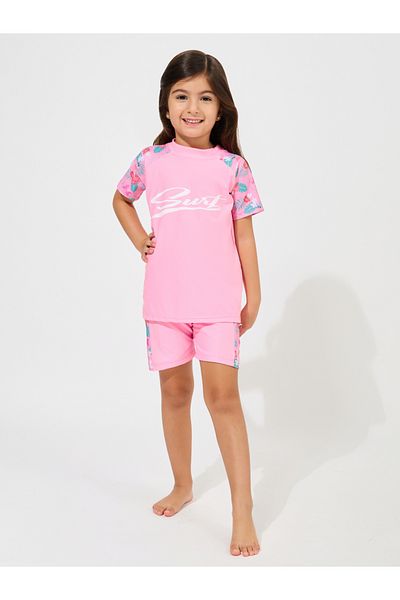 Styli Pack of 3 - Floral Print Top, Shorts and Swimming Cap