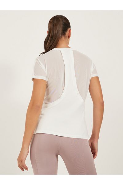 Styli White Racerback Solid Activewear T-Shirt