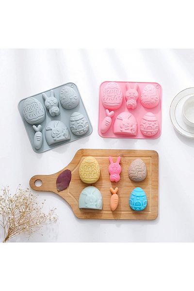 COLEESON set de 2 forme pentru tort, model Paste, silicon, gri/roz