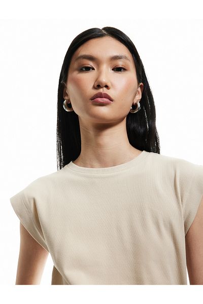 Koton Cotton Crew Neck Sleeveless Basic T-Shirt
