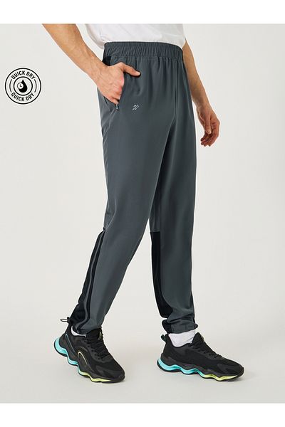 Styli Contrast Panel Training Trackpants with Zipper Detail