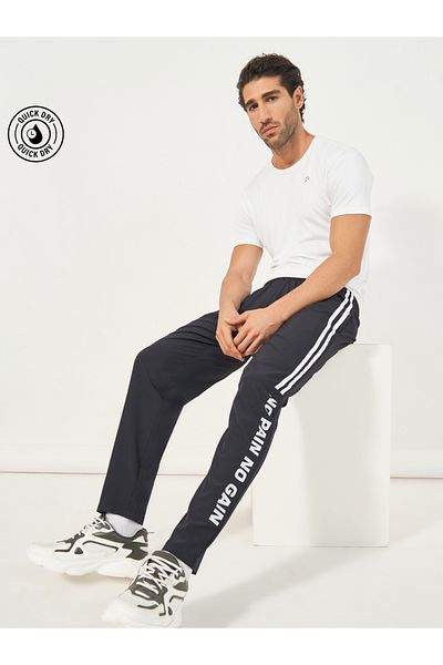 Styli Super Stretch Slogan Print Track Pants