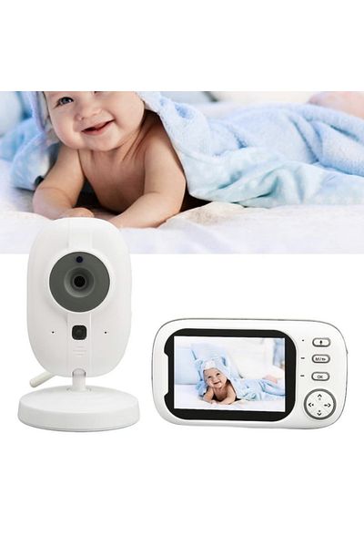 ROHS Monitor pentru bebeluși wireless RoHS™ 603, ecran LCD XXL de 3,2 inci, sistem de monitorizare video-audio pentru bebeluși