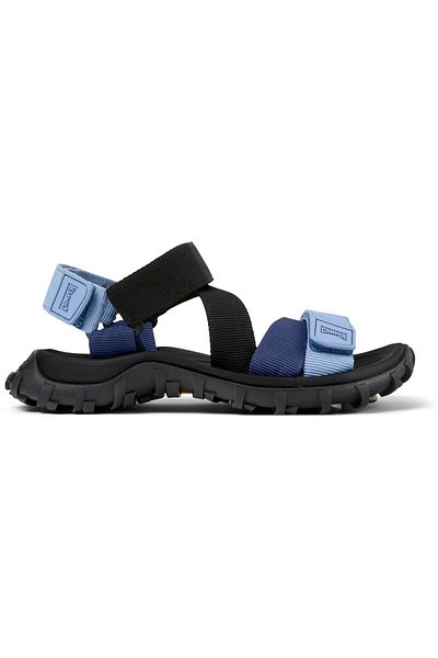 CAMPER Women's Blue Colorblock Comfy Sole Daily Sandals with Hook And Loop Back Strap DriftTrail