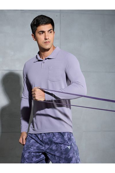 Technosport By Styli Solid Polo T-Shirt with Pocket Detail