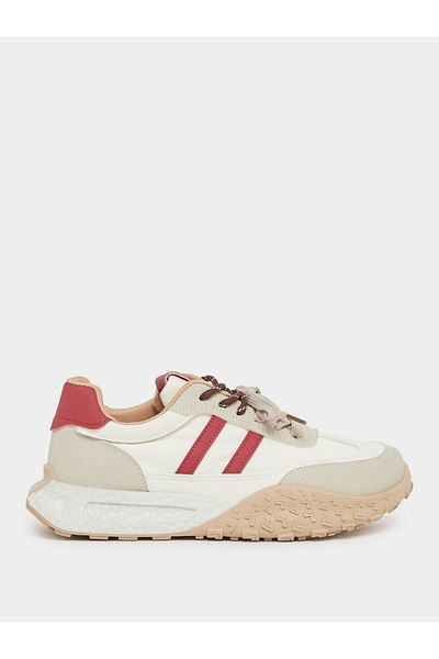 Styli Retro Textured Sole Lace-Up Sneakers
