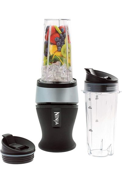 NINJA 700w Slim Blender & Smoothie Maker, 2x 470ml Cups With Spout Lids, Personal Blender, Crush Ice