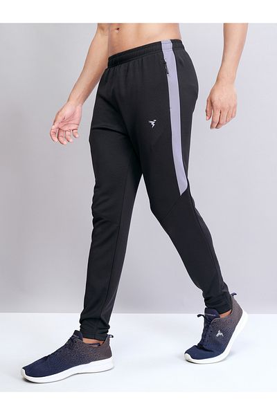 Technosport By Styli Men Solid Slim Fit Track Pants with TECHNO DRY
