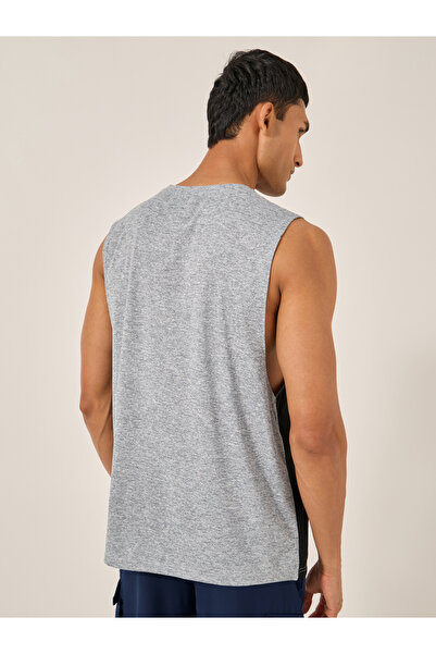 Styli Slogan Print Color Block Sleeveless Tank