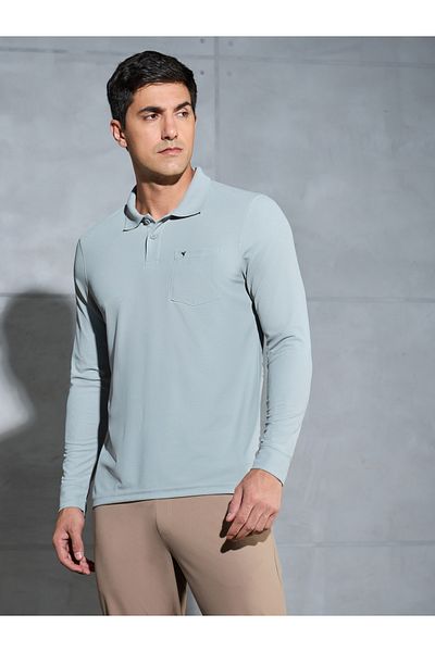 Technosport By Styli Solid Polo T-Shirt with Pocket Detail