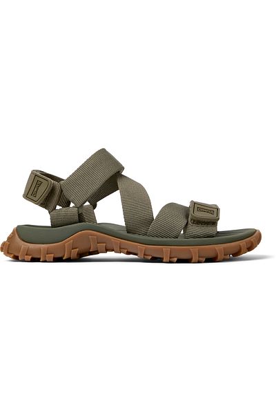 CAMPER Women's Green Summer Hook And Loop Sandals Lightweight Soft Flat Sole DriftTrail