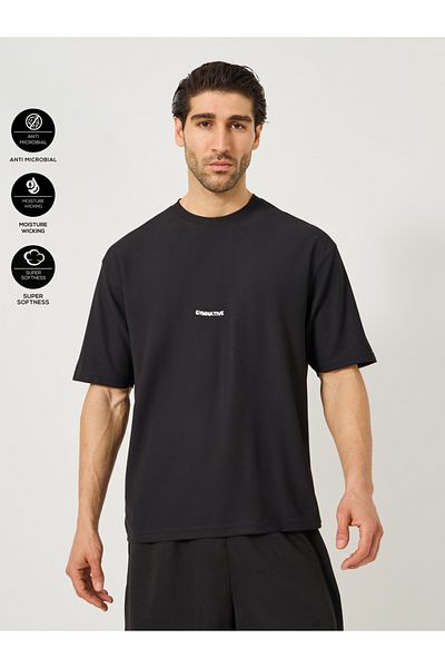Styli Minimal Athleisure Print Micro Pique T-Shirt
