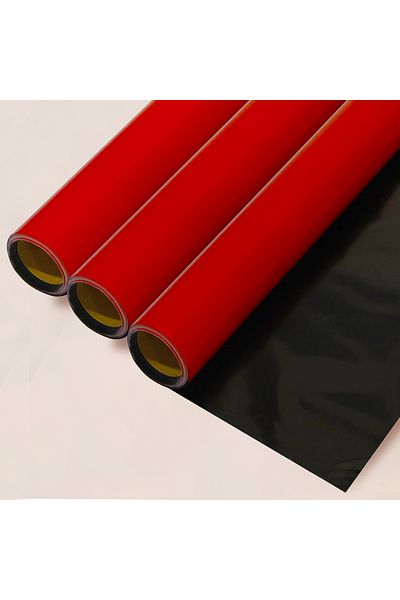 weloveis Red&Black Color Roll Flower Bouquet Paper-25 Meters