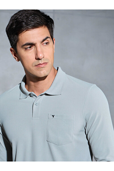 Technosport By Styli Solid Polo T-Shirt with Pocket Detail