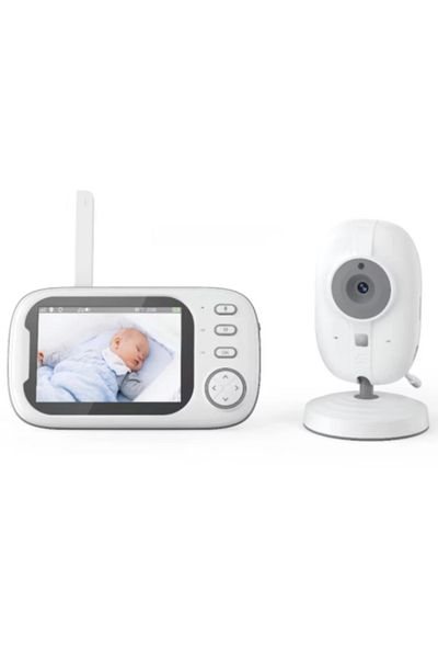 ROHS Monitor pentru bebeluși wireless RoHS™ 603, ecran LCD XXL de 3,2 inci, sistem de monitorizare video-audio pentru bebeluși