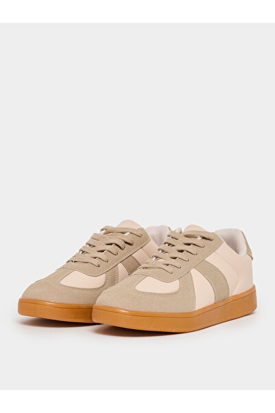 Styli Retro Sole Color Block Lace Up Sneakers