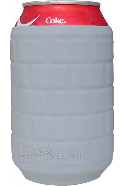 SKULL FISH Juice Can Cover, Silicone, Gray, 6.6 X 9.9 Cm