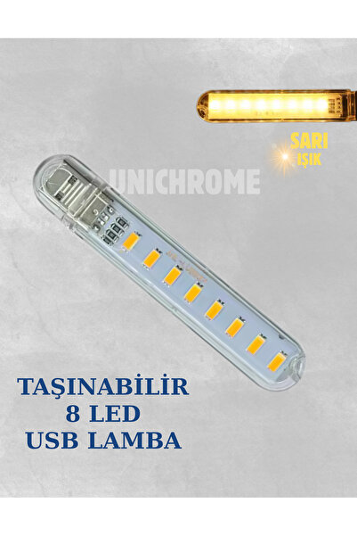 Folveit Taşınabilir Mini Usb Led Lamba 8 Günışığı Led 5730 Smd Kamp Stick Led