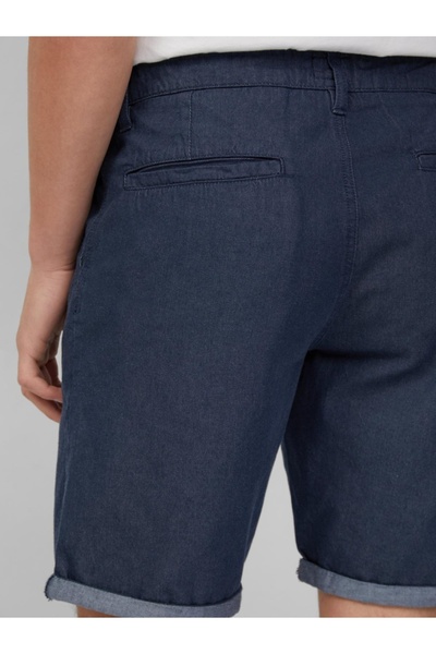 QS by s.Oliver Pantaloni scurți chino bărbătești, Jhon, cu croială regulată și talie medie, Indigo