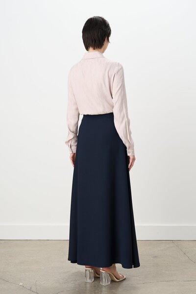 Nihan Cepleri Metal Aksesuarlı Etek Lacivert