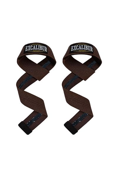 Excalibur Lifting Strap 100% Cotton Coffee Pair