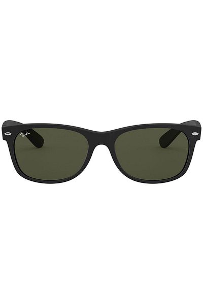 Ray-Ban Ray-Ban New Wayfarer RB2132 622 – Ochelari de soare, Negru Mat, Lentile Verde G-15, Mărime 55