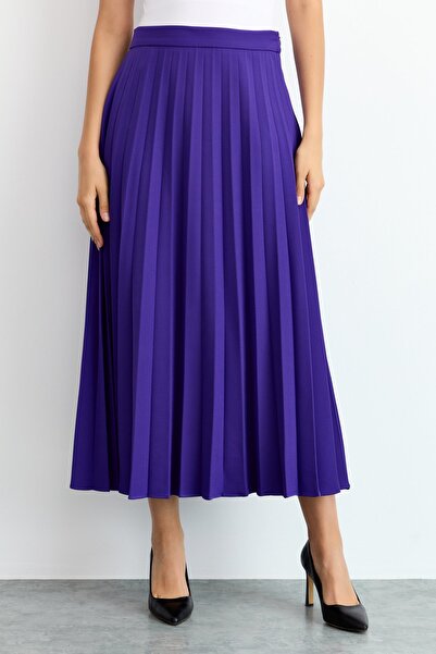 Nihan Pleated Skirt Purple