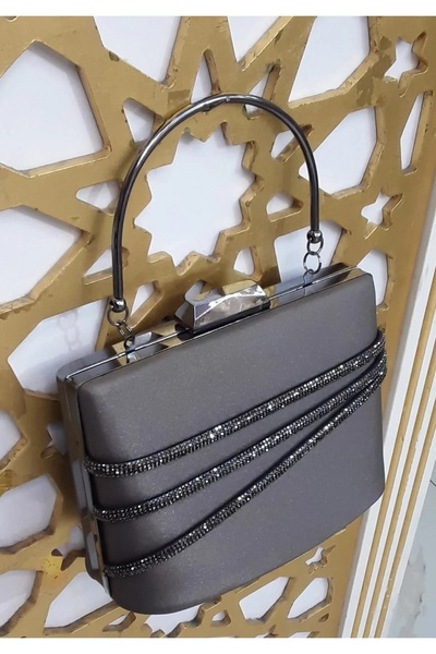 Famels Geantă pentru rochie de seară, model nou, cu pietre, cadou, pentru nun...