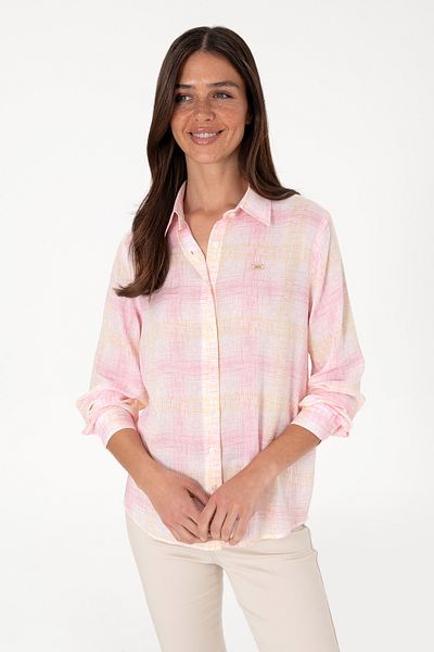 U.S. Polo Assn. Women's Pink Long Sleeve Shirt 50306445-Vr041