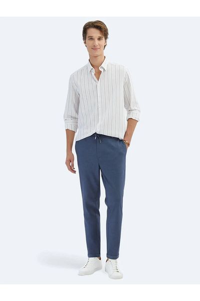 Kip Tile Striped Regular Fit Woven Casual 100% Cotton Shirt