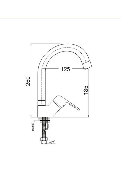 Penta Libra Swan Sink Faucet P758 – Swivel Spout, Chrome Finish