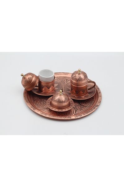 ANTEPSEPETİ Copper Grape Embroidered Set of 2 Cups