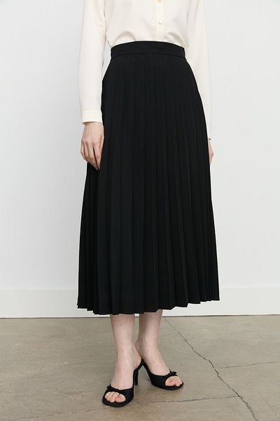 Nihan Pleated Skirt Black