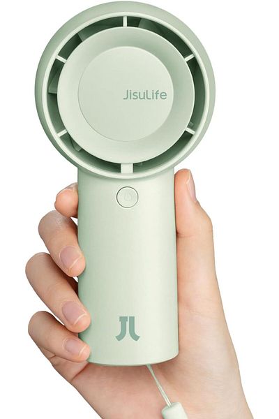 JISULIFE Handheld Turbo Fan [16H Max Cooling Time] Mini Portable Hand, 4000mAh USB Rechargeable
