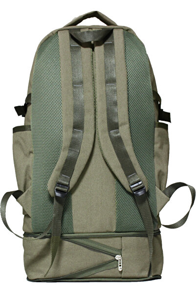 Strong Bag Unisex Körüklü Kanvas Kumaş Laptop Bölmeli Outdoor Sırt Çantası Dağcı Sırt Çantası Escp02