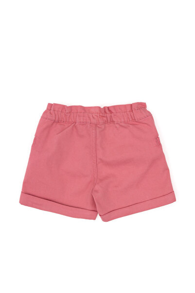 U.S. Polo Assn. Kız Çocuk Pembe Relax Fit Belden Büzgü Detaylı Jean Şort 50301833-VR167