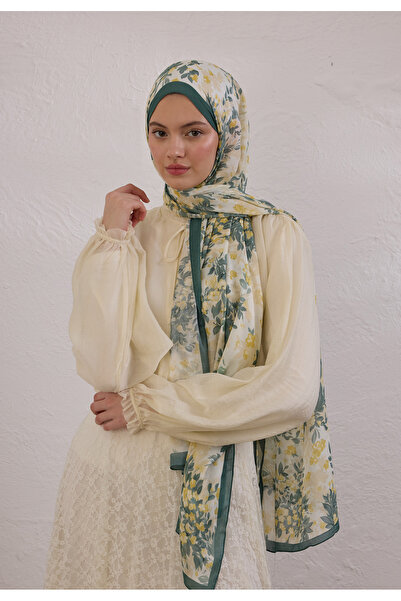 Fresh إيمييت ديزاين شال رامي أخضر داكن