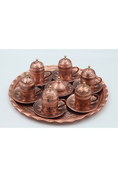 ANTEPSEPETİ Copper Grape Processing Set of 6 Cups